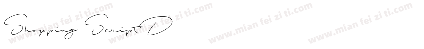 Shopping Script D字体转换